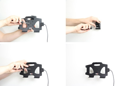 Brodit Aktiv holder med USB-kabel og cigaretadapter, Apple iPad Mini (A1432, A1454, A1455) 