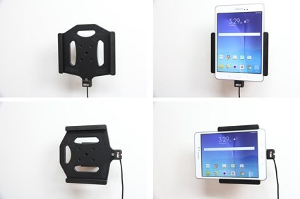 Brodit Aktiv holder med USB-kabel og cigaretadapter, Samsung Galaxy Tab A 8.0 (2015) SM-T350 