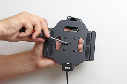 Brodit Aktiv holder med USB-kabel og cigaretadapter, Apple iPad Mini 2019/4 (A1538, A1550)/5th Gen (A2124, A2125, A2126, A2133)