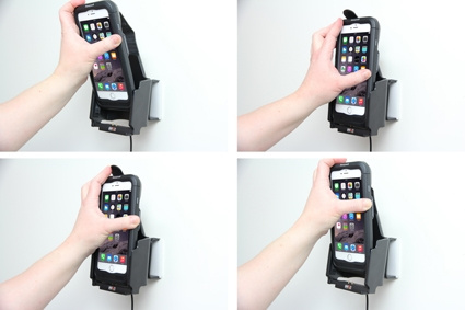 Brodit Aktiv holder med USB-kabel og cigaretadapter, Apple iPhone 6 Plus 