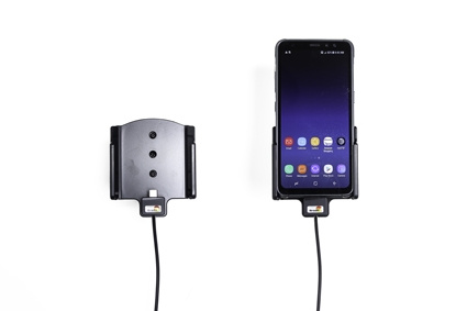 Brodit Aktiv holder med USB-kabel og cigaretadapter, Samsung Galaxy S8 Active 