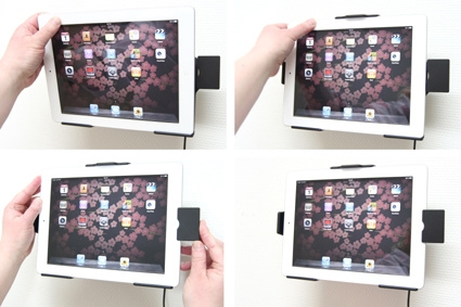 Brodit Aktiv holder til fast montering, Apple iPad 2 (A1395, A1396, A1397)/3rd Gen (A1416, A1430, A1403)