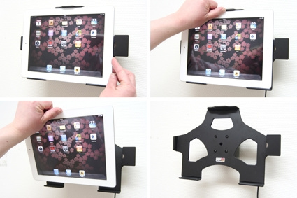 Brodit Aktiv holder til fast montering, Apple iPad 2 (A1395, A1396, A1397)/3rd Gen (A1416, A1430, A1403)