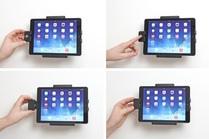 Brodit Holder med nøglelås, Apple iPad 5th Gen (A1822, A1823)/9.7 6th Gen (A1893, A1954)/9.7 New/Air (A1474, A1475, A1476)