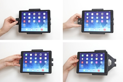 Brodit Holder med nøglelås, Apple iPad 5th Gen (A1822, A1823)/9.7 6th Gen (A1893, A1954)/9.7 New/Air (A1474, A1475, A1476)