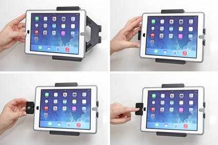 Brodit Holder med nøglelås, Apple iPad 5th Gen (A1822, A1823)/9.7 6th Gen (A1893, A1954)/9.7 New/Air (A1474, A1475, A1476)