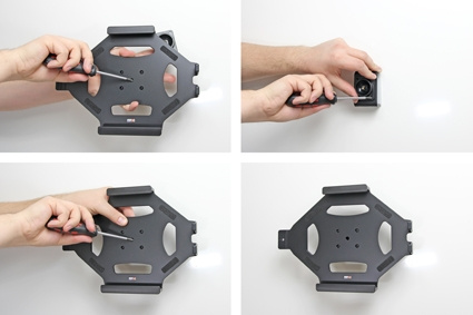 Brodit Holder med fjederlås, Apple iPad 5th Gen (A1822, A1823)/9.7 6th Gen (A1893, A1954)/9.7 New/Air (A1474, A1475, A1476)