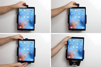 Brodit Holder med fjederlås, Apple iPad Pro 12.9 (A1584, A1652, A1670, A1671) 