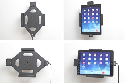 Brodit Holder med fjederlås, Apple iPad 5th Gen (A1822, A1823)/9.7 6th Gen (A1893, A1954)/9.7 New/Air (A1474, A1475, A1476)