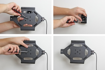 Brodit Holder med fjederlås, Apple iPad Air 2 (A1566, A1567)/Pro 9.7 (A1673, A1674, A1675)