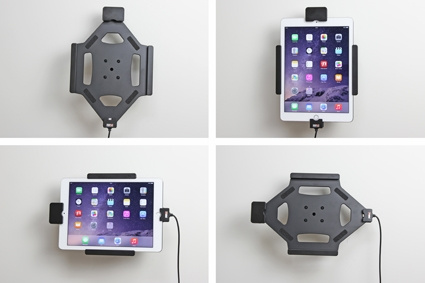 Brodit Holder med fjederlås, Apple iPad Air 2 (A1566, A1567)/Pro 9.7 (A1673, A1674, A1675)