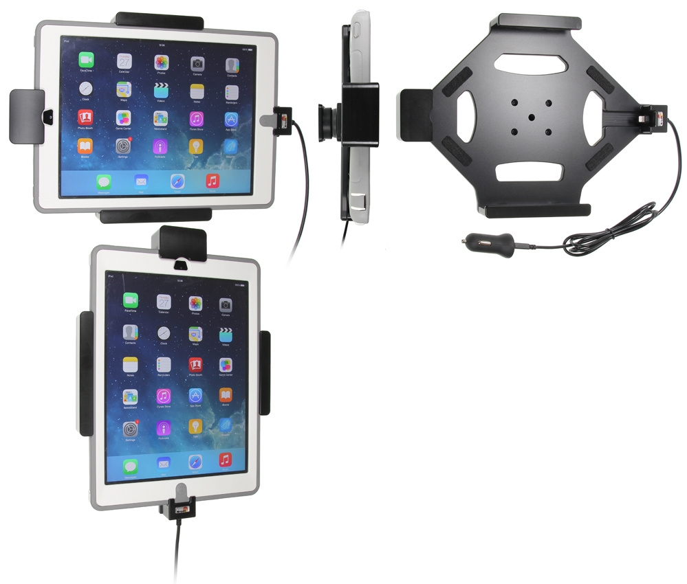 Brodit Holder med fjederlås, Apple iPad 5th Gen (A1822, A1823)/9.7 6th Gen (A1893, A1954)/9.7 New/Air (A1474, A1475, A1476)