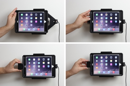 Brodit Holder med fjederlås, Apple iPad Air 2 (A1566, A1567) 