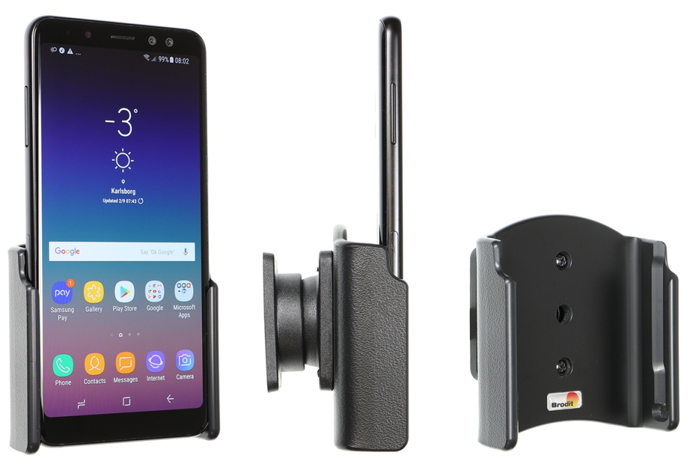 Brodit Passiv holder med kugleled, Samsung Galaxy A8 (2018) 