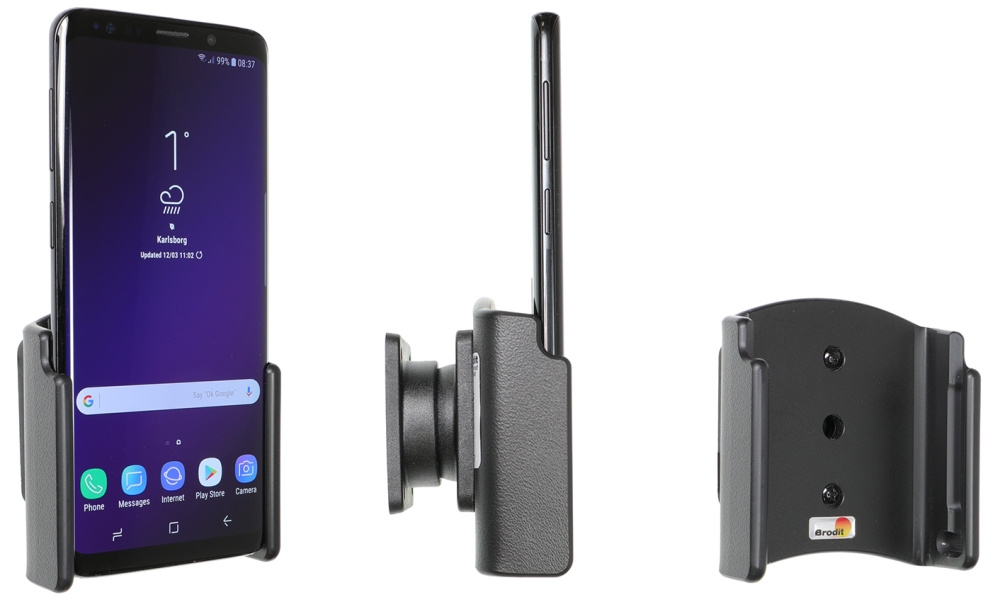 Brodit Passiv holder med kugleled, Samsung Galaxy S9 
