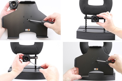 Brodit Passiv holder med kugleled, Apple iPad Air 11 (A2902, A2903, A2904)/Air 11 2025 M3 (A3266, A3267, A2370)/Air 4th Gen (A2072, A2316, A2324, A2325)/Air 5th Gen (A2588, A2589, A2591)/Pro 11 2018 (A1980, A2013, A1934, A1979)/Pro 11 2020 2nd Generation 