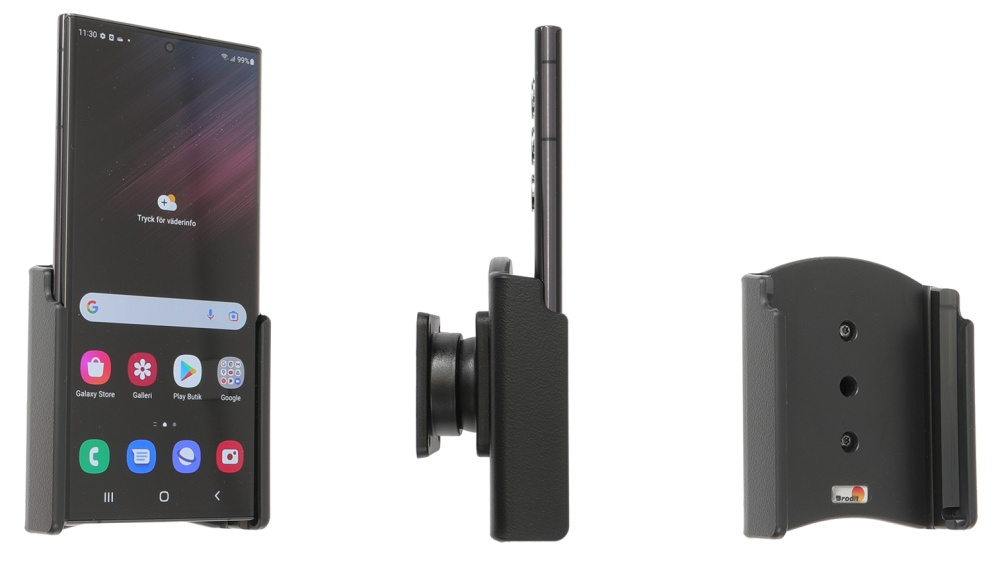 Brodit Passiv holder med kugleled, Samsung Galaxy S22 Ultra 5G (SM-S908B/SM-S908B/DS) 
