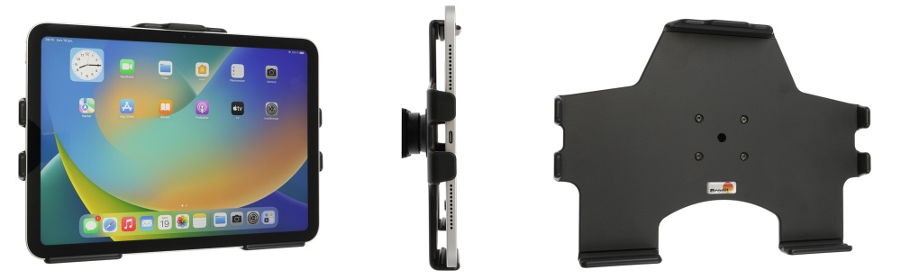 Brodit Passiv holder med kugleled, Apple iPad 10th Gen (A2696, A2757, A2777)/2025 A16 (A3354, A3355, A3356)