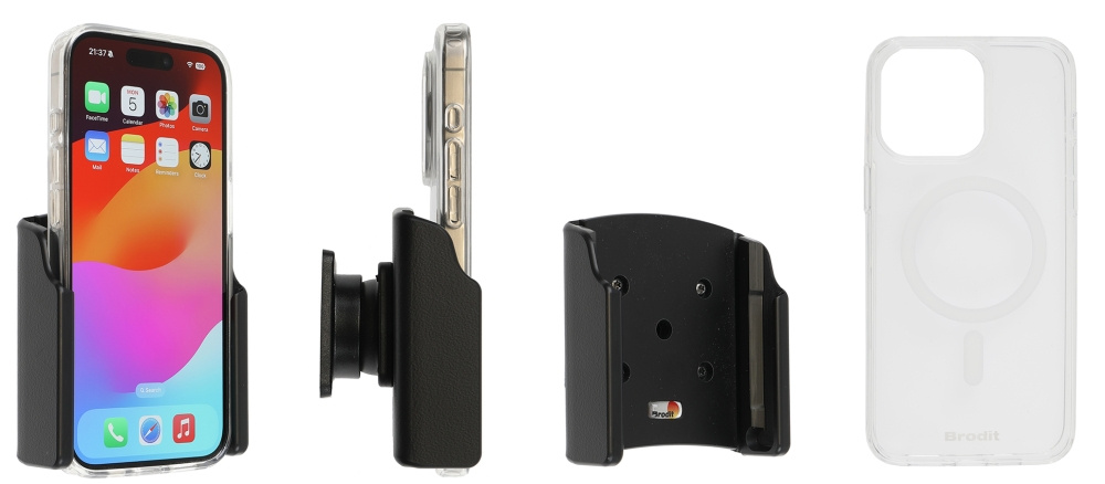 Brodit Mobilskal med Passiv holder, Apple iPhone 15 Pro 