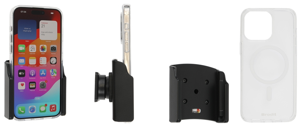 Brodit Mobilskal med Passiv holder, Apple iPhone 15 Pro Max 