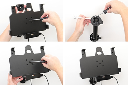 Brodit Aktiv holder med cigarkontakt, Samsung Galaxy Tab Active Pro T540/T545/T547/T547U 