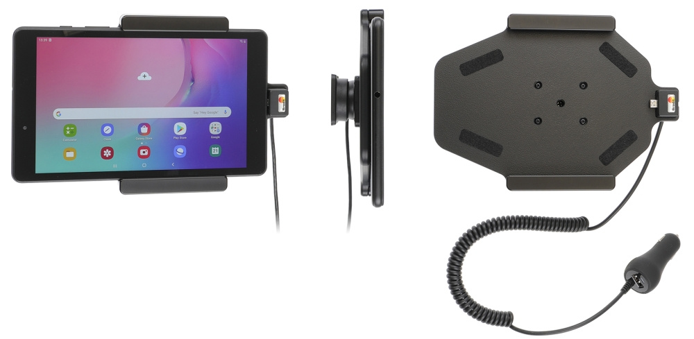 Brodit Aktiv holder med cigarettkontakt, Samsung Galaxy Tab A 8.0 (2019 SM-T290/SM-T295) 