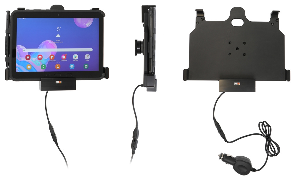 Brodit Aktiv holder med cigarettkontakt, Samsung Galaxy Tab Active Pro T540/T545/T547/T547U 