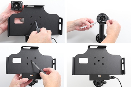 Brodit Aktiv holder med cigarkontakt, Samsung Galaxy Tab Active 2 SM-T390/SM-T395/3 SM-T570/SM-T575