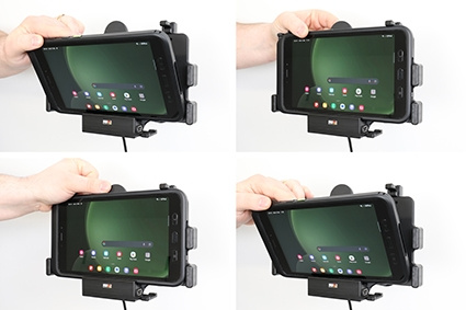 Brodit Aktiv holder med cigarkontakt, Samsung Galaxy Tab Active 3 SM-T570/SM-T575/5 SM-X300/SM-X306B