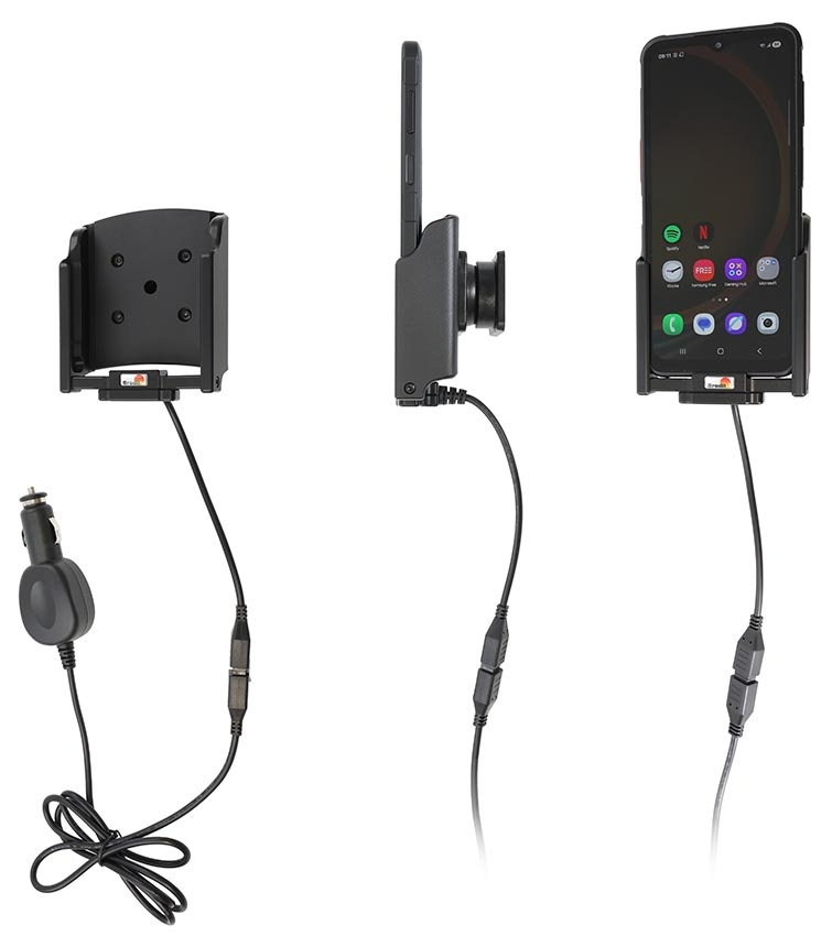 Brodit Aktiv holder med cigaretstik, Samsung Galaxy XCover 7 Pro SM-G766