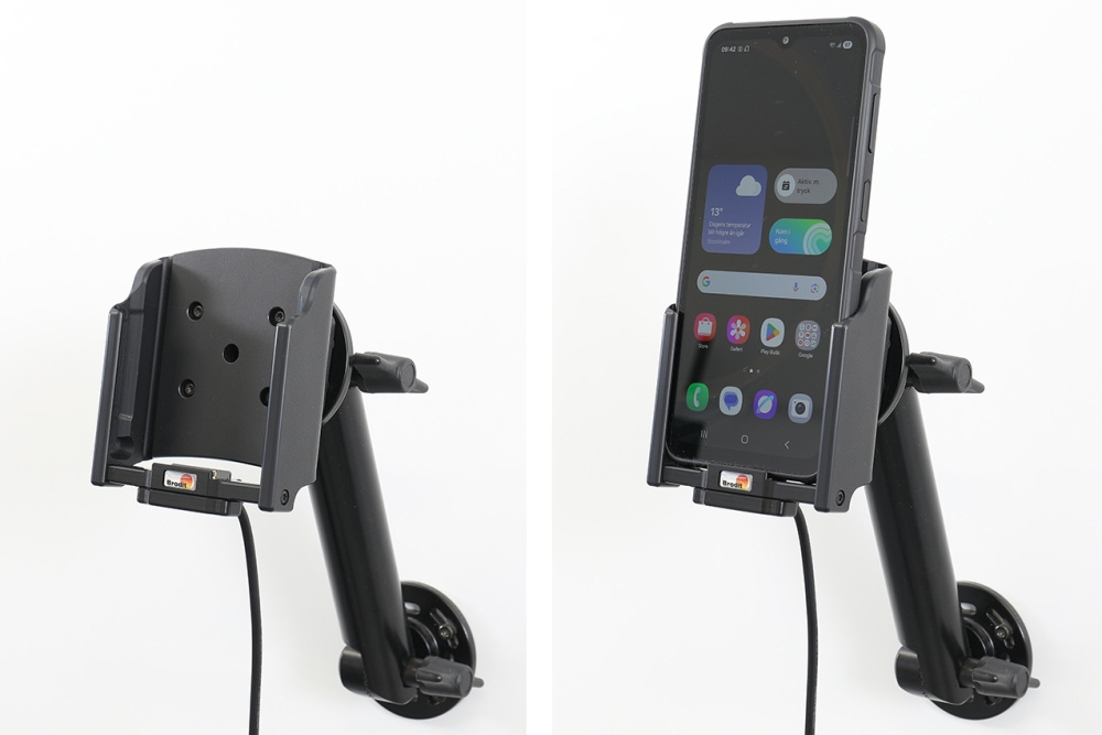 Brodit Aktiv holder med cigaretstik, Samsung Galaxy XCover 7 Pro SM-G766