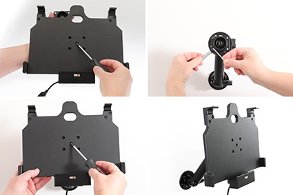 Brodit Aktiv holder til fast montering, Samsung Galaxy Tab Active Pro T540/T545/T547/T547U 