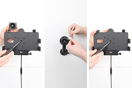 Brodit Aktiv holder til fast installation, Samsung Galaxy Tab Active 3 SM-T570/SM-T575/5 SM-X300/SM-X306B