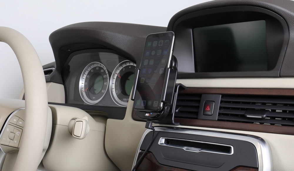 Brodit Qi trådløs aktiv mobilholder med billader, Apple iPhone 11 Pro