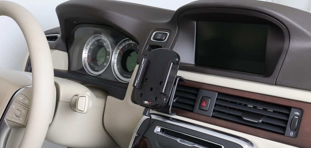 Brodit Qi trådløs aktiv mobilholder med billader, Apple iPhone 12 Mini