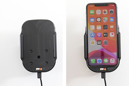 Brodit Qi trådløs aktiv holder til fast montering, Apple iPhone 11 Pro Max 