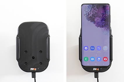 Brodit Qi trådløs aktiv holder til fast montering, Samsung Galaxy S20 Plus 5G (SM-G986B/SM-G986F) 