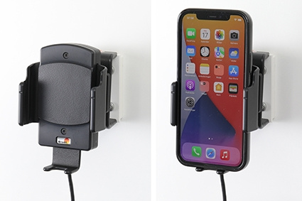 Brodit Qi trådløs aktiv holder til fast montering, Apple/Google/Huawei/Oppo/Samsung