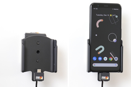 Brodit Aktiv holder med USB-kabel og cigaretadapter, Google Pixel 4 