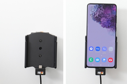 Brodit Aktiv holder med USB-kabel og cigaretadapter, Samsung Galaxy S20 Plus 5G (SM-G986B/SM-G986F) 