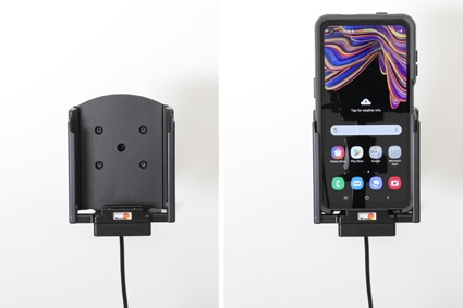 Brodit Aktiv holder med USB-kabel og cigaretadapter, Samsung Galaxy Xcover Pro SM-G715 