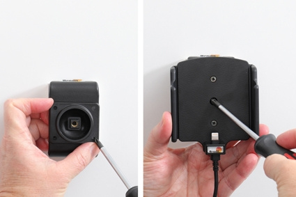 Brodit Aktiv holder med USB-kabel og cigaretadapter, Apple iPhone 12/12 Pro/12 Pro Max/13/13 Pro/13 Pro Max/14/14 Plus/14 Pro Max