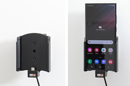 Brodit Aktiv holder med USB-kabel og cigaretadapter, Samsung Galaxy S22 Ultra 5G (SM-S908B/SM-S908B/DS) 