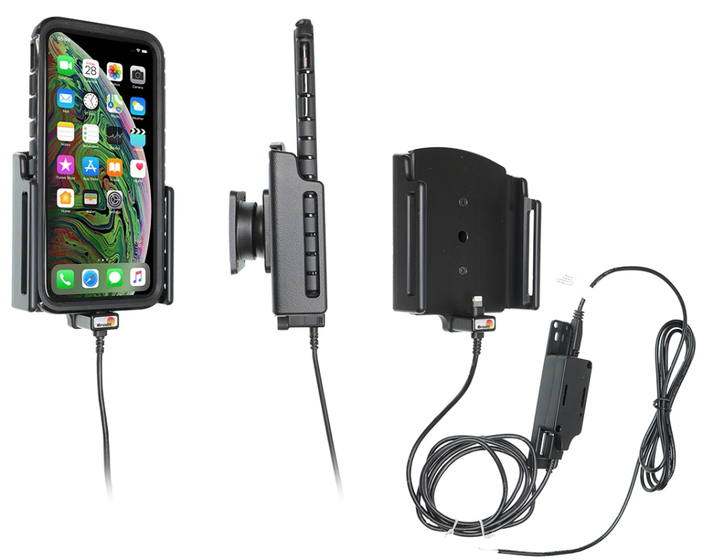Brodit Aktiv holder til fast installation, Apple iPhone 11 Pro Max/Xs Max