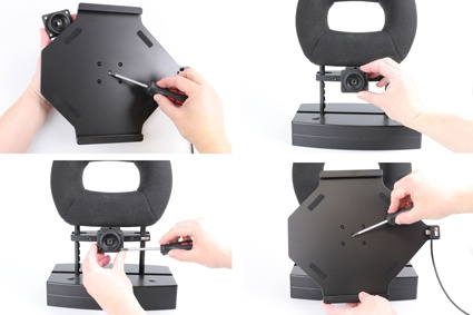 Brodit Aktiv holder til fast installation, Apple iPad Air 13 2024  (A2898, A2899, A2900)/Air 13 2025 M3 (A3268, A3268, A2371)/Pro 12,9 2018 (A1876, A1895, A1983, A2014)/Pro 12.9 2020 (A2069, A2232, A2229)/Pro 12.9 5th Gen 2021 (A2378, A2379, A2461)/Pro 12