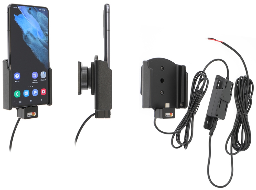 Brodit Aktiv holder til fast montering, Samsung Galaxy S21 5G SM-G991B/SM-G991B/DS 