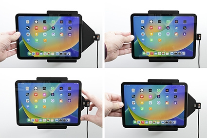 Brodit Aktiv holder til fast installation, Apple iPad 10th Gen (A2696, A2757, A2777)/2025 A16 (A3354, A3355, A3356)