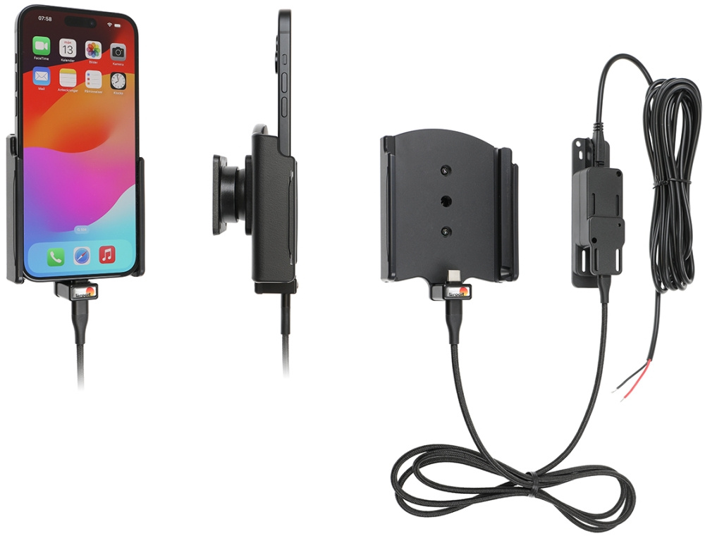 Brodit Aktiv holder til fast montering, Apple iPhone 15 Plus 