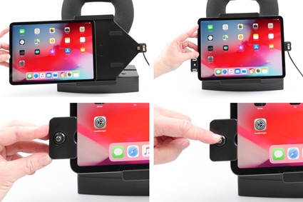 Brodit Holder med nøglelås, Apple iPad Air 11 (A2902, A2903, A2904)/Air 11 2025 M3 (A3266, A3267, A2370)/Air 4th Gen (A2072, A2316, A2324, A2325)/Air 5th Gen (A2588, A2589, A2591)/Pro 11 2018 (A1980, A2013, A1934, A1979)/Pro 11 2020 2nd Generation  (A2068