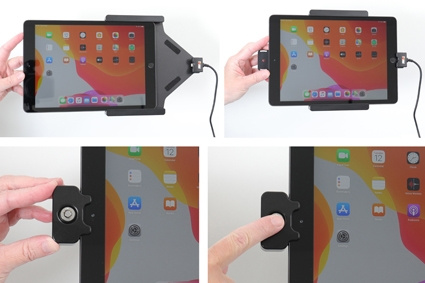 Brodit Holder med nøglelås, Apple iPad 10.2 7th Gen (A2197, A2198, A2200)/8th Gen (A2428, A2429, A2430, A2270)/9th Gen (A2602, A2603, A2604, A2605)